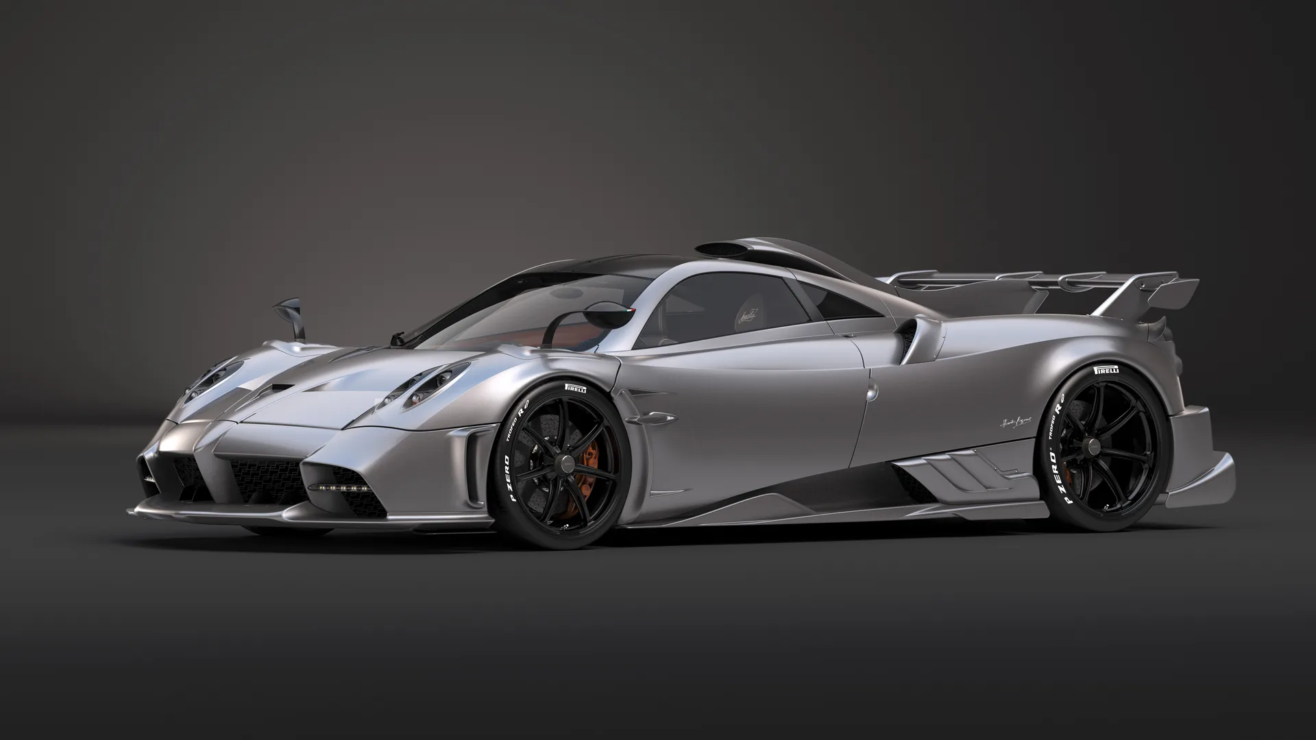 Pagani Huayra Imola grigia, 5120x2880 4K, Desktop 4K