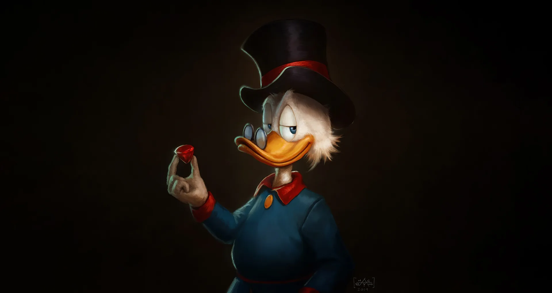 Paperon de' Paperoni con moneta, 3840x2040 4K, Desktop 4K