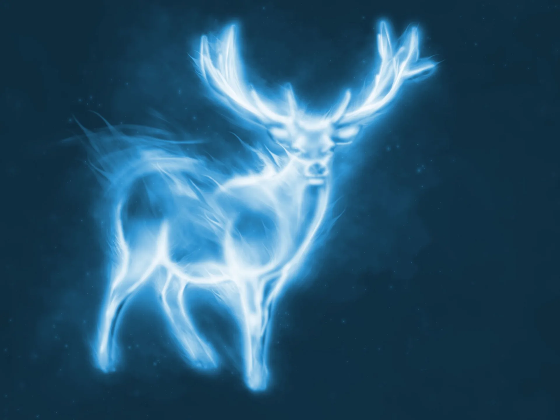 Patronus cervo luminoso blu, 2816x2112 2K, Desktop