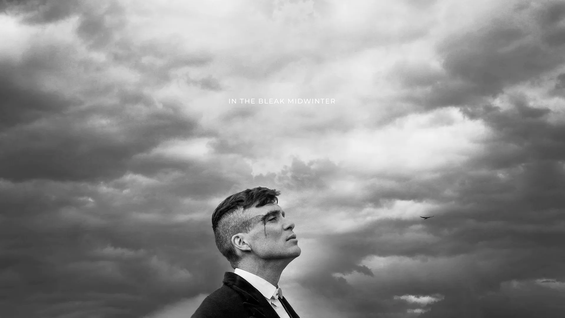 Thomas Shelby cielo drammatico bianco e nero, 3840x2160 4K, Desktop 4K
