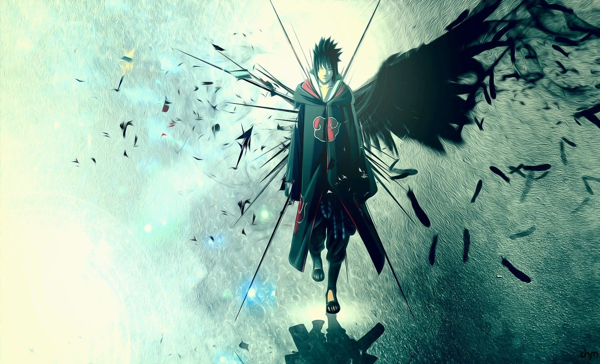 Sasuke Naruto ali nere, clan Uchiha, 3300x2000 2K, Desktop