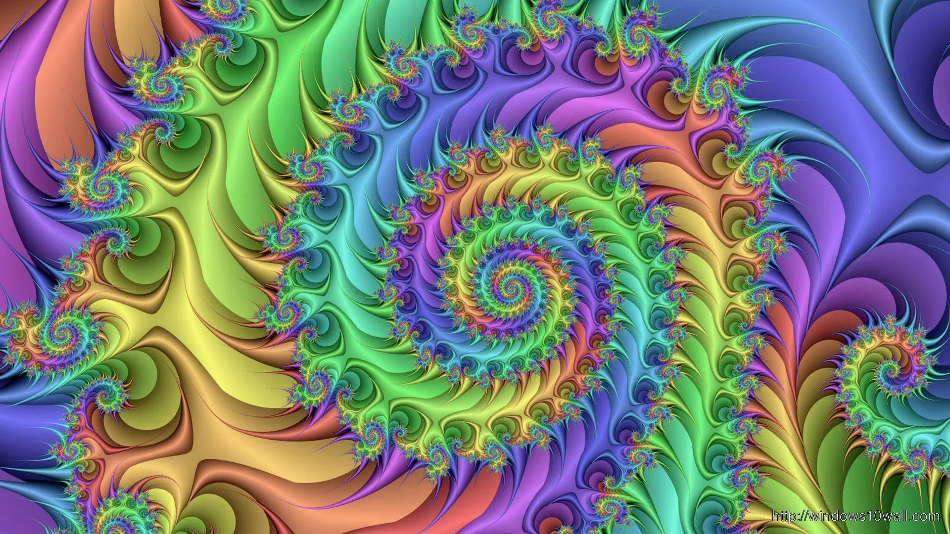 Spirale frattale psichedelica colorata, 1920x1080 1080p, PC