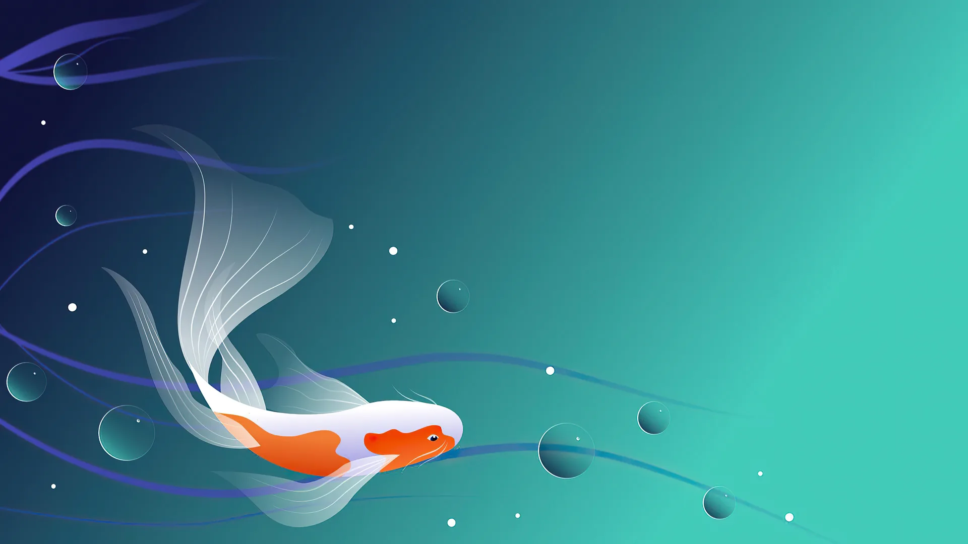 koi minimalista sfondo verde, 3840x2160 4K Ultra HD, Monitor 4K