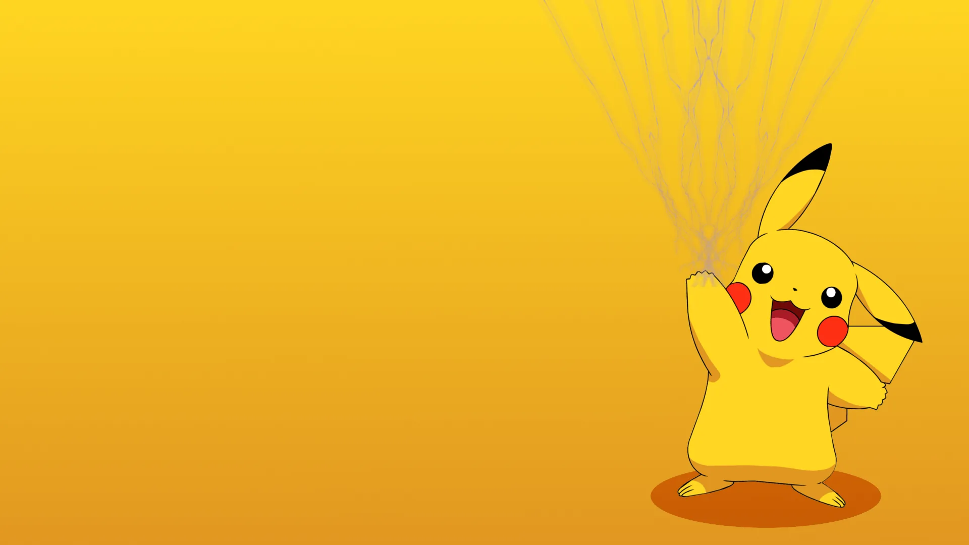 Pikachu Pokémon sfondo giallo, 1920x1080 Full HD, PC Desktop