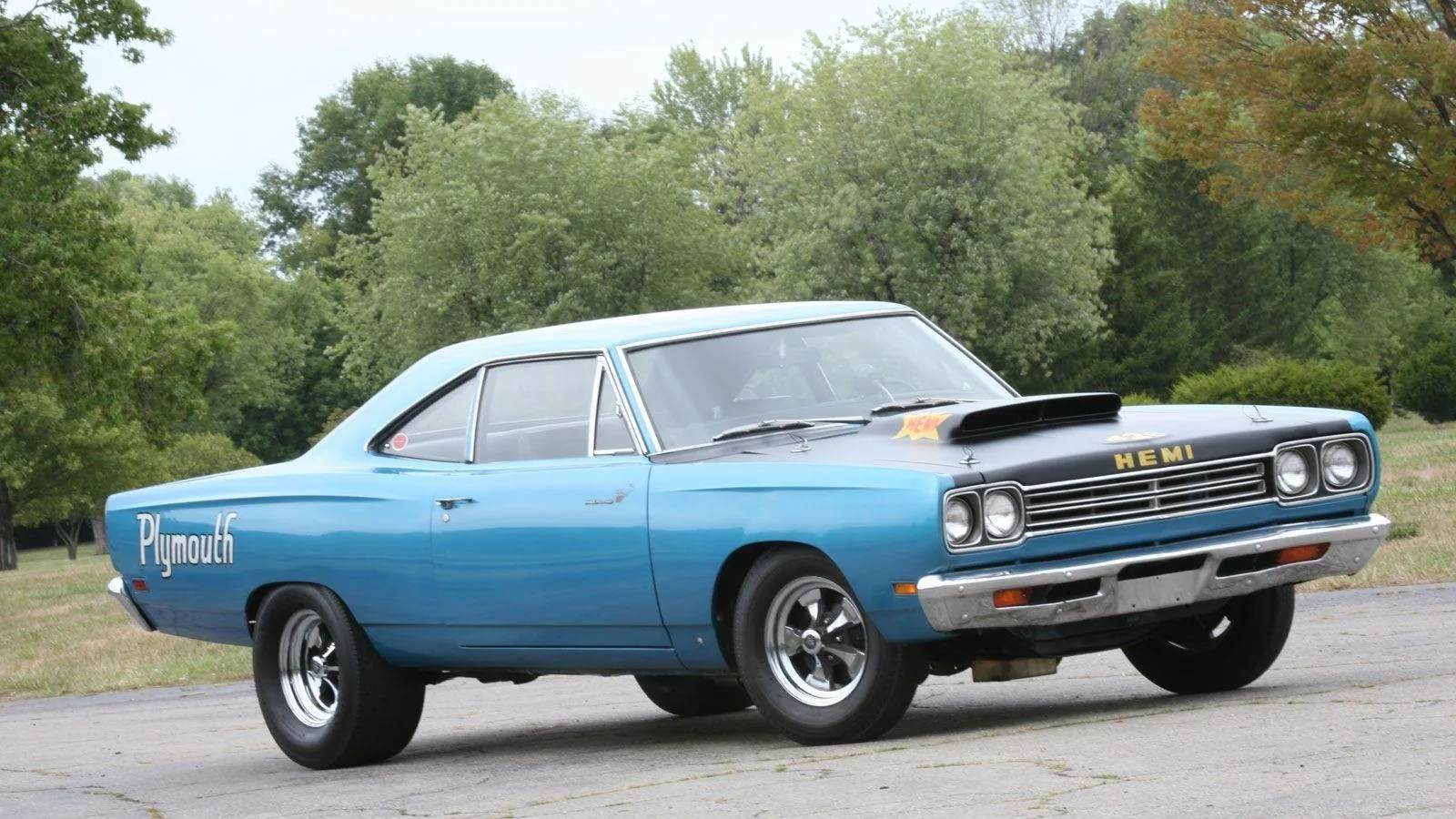Plymouth Road Runner blu, 1600x900 HD Ready, Desktop