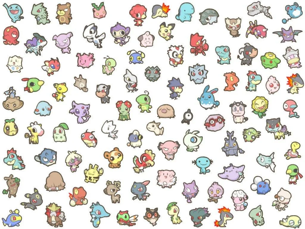 Pokémon seconda generazione mosaico, 1024x768 HD, Desktop
