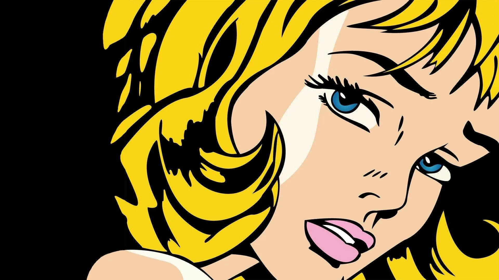 Donna bionda stile pop art, 1920x1080 Full HD, Desktop