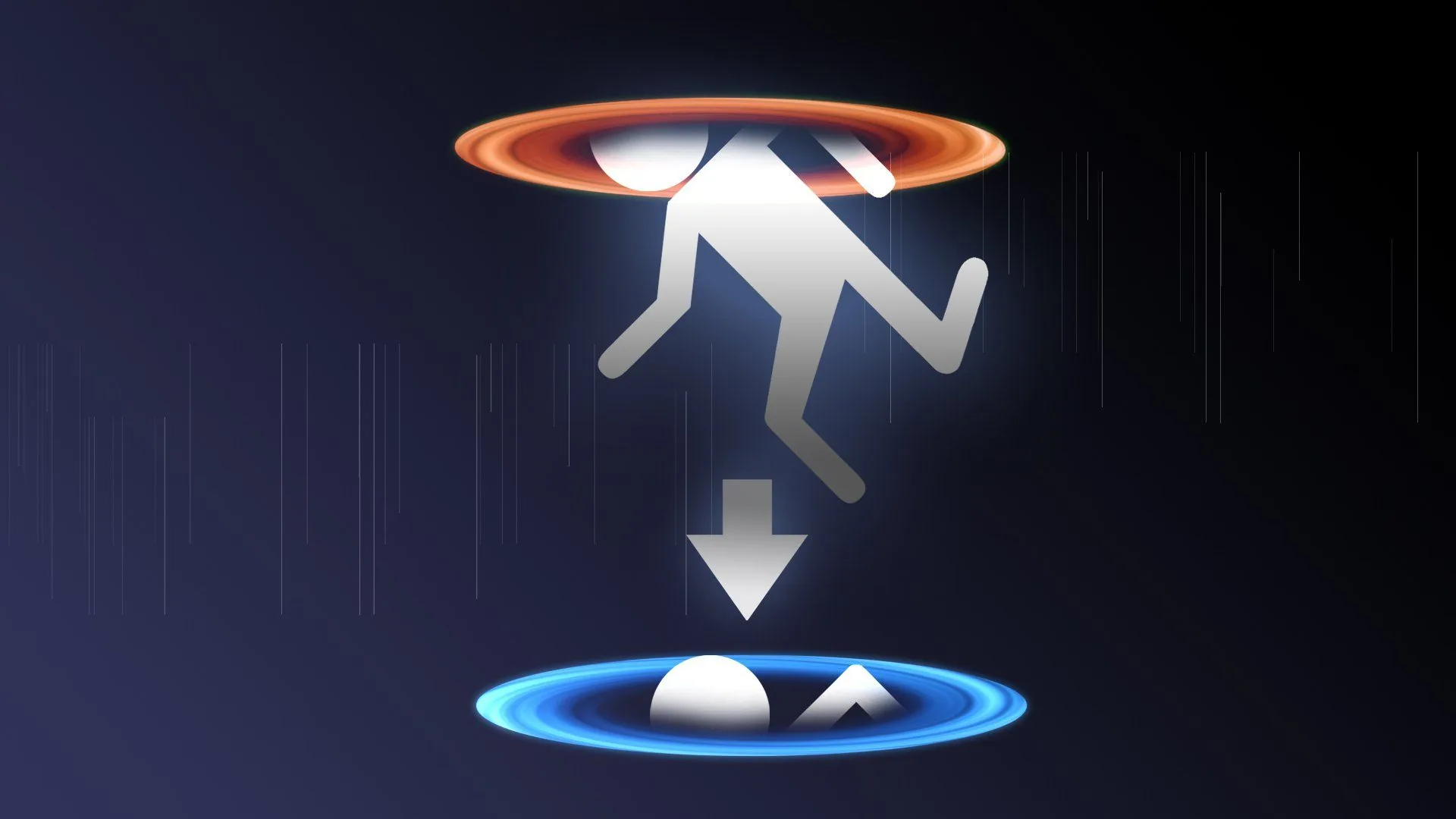 Portal videogioco portali arancione blu, 1920x1080 Full HD, Desktop