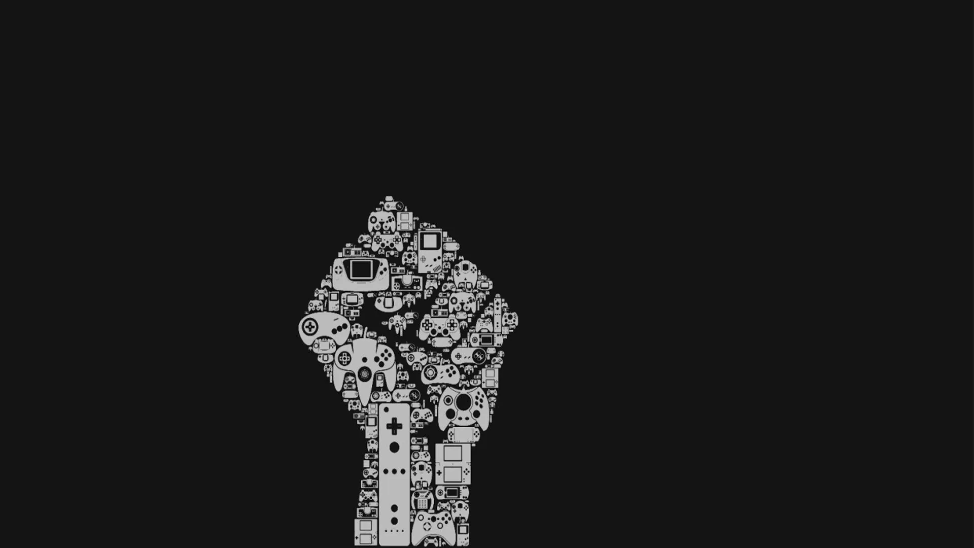 Pugno con icone bianco nero, 1920x1080 1080p, Laptop