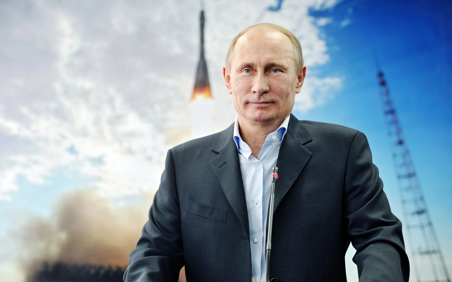 Vladimir Putin con razzo spaziale, Russia, 2233x1396 Hi-Res, PC