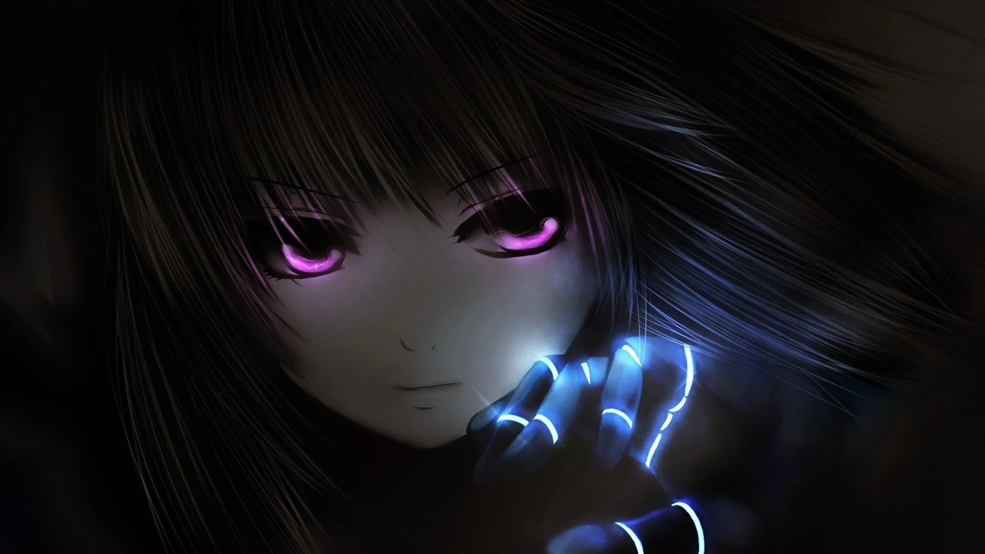 Ragazza anime occhi viola scuro, 1920x1080 Full HD 1080p, Desktop