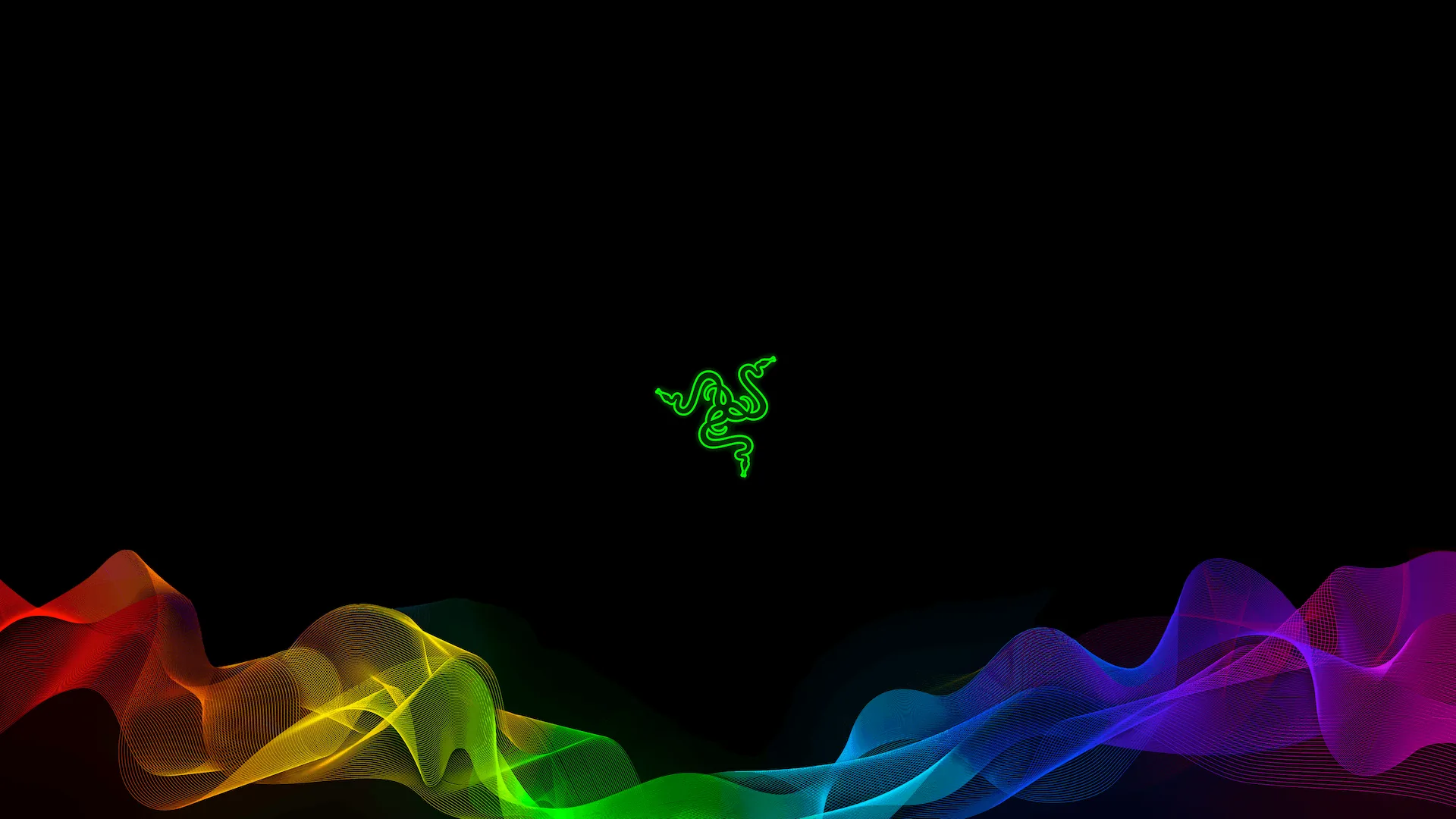 Logo Razer verde su nero, periferiche gaming, 1920x1080 Full HD 1080p, Desktop