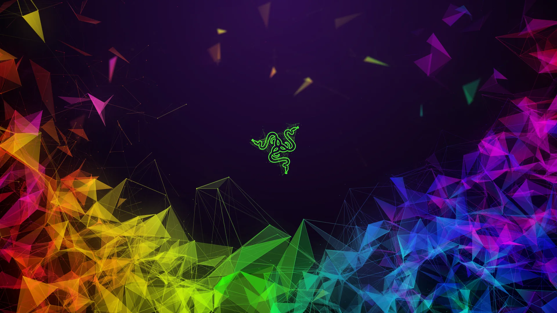 Logo Razer sfondo colorato, 1920x1080 Full HD, Desktop