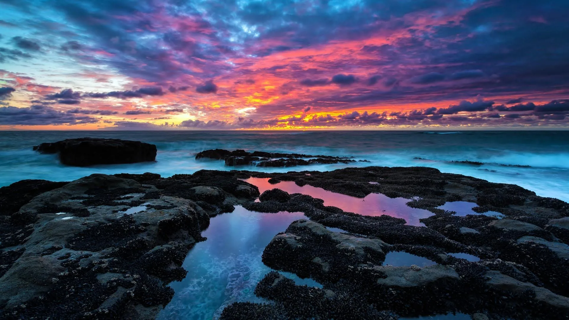 costa rocciosa tramonto viola, 1920x1080 Full HD, Monitor Gaming