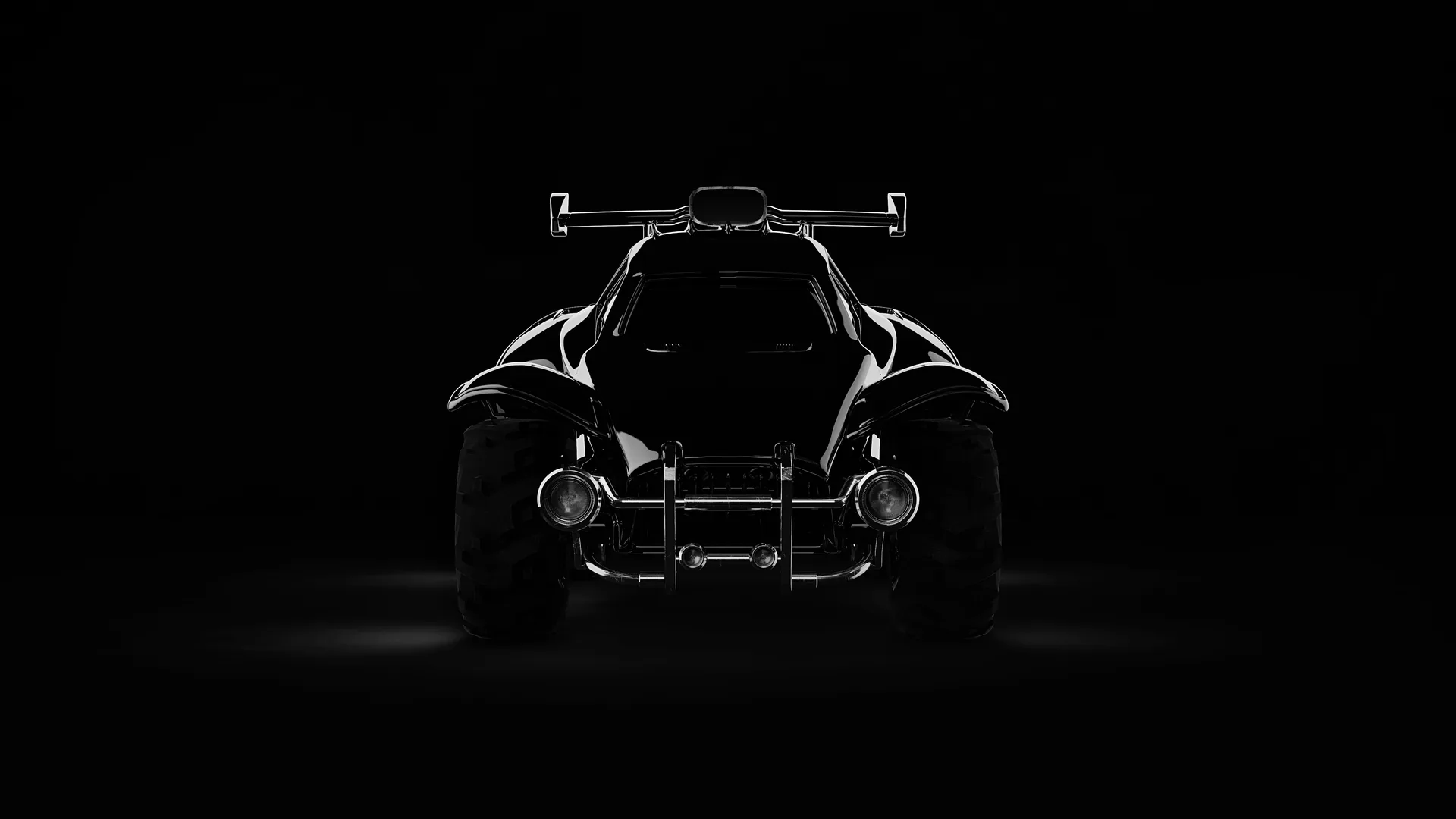 Auto Rocket League silhouette scura, 3840x2160 4K, Desktop 4K