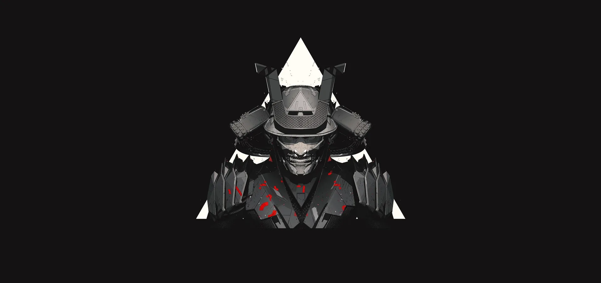 Samurai minimalista casco nero, 3400x1600 WQXGA, PC