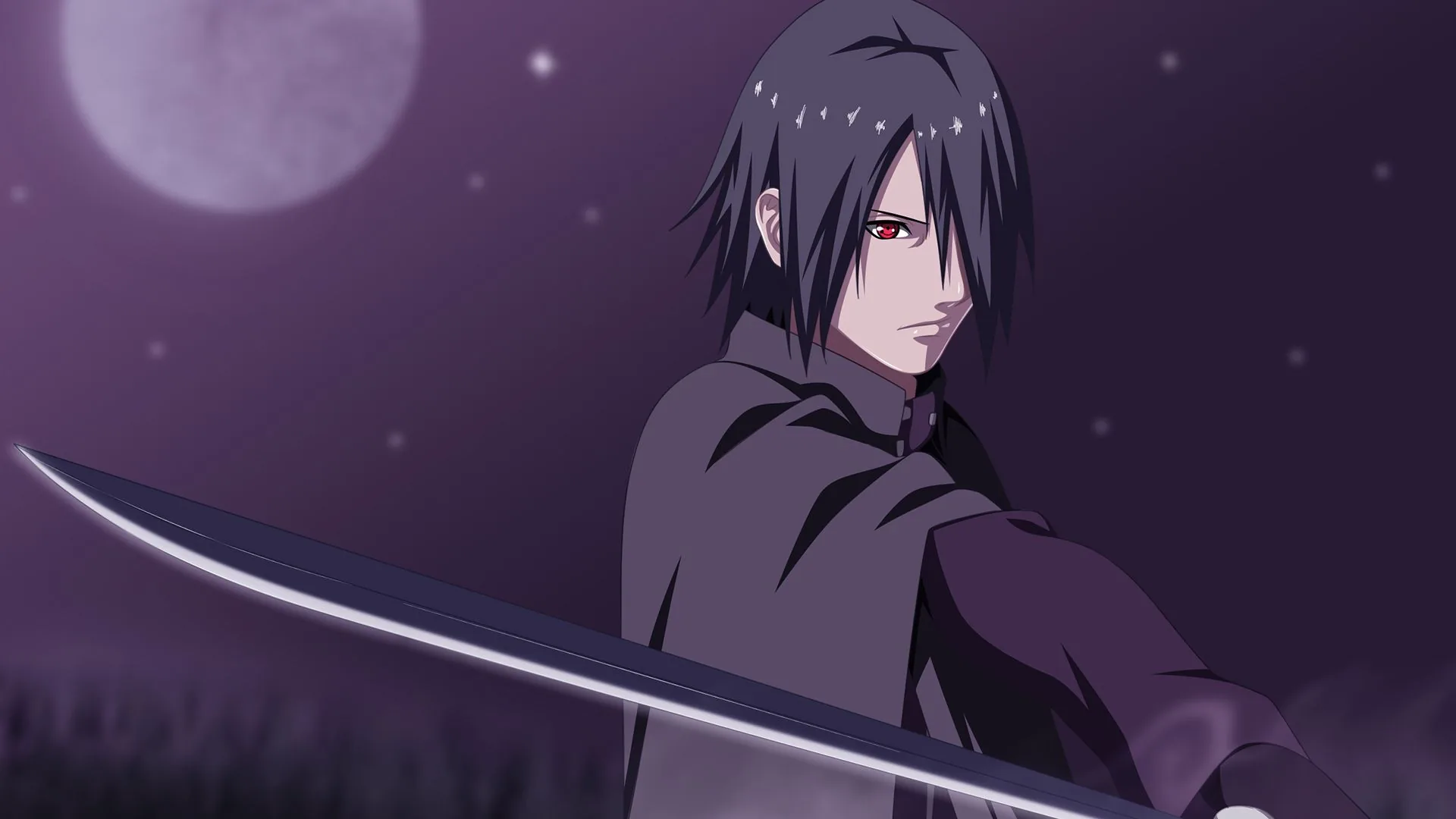 Sasuke Uchiha con katana, clan Uchiha, 1920x1080 Full HD, PC