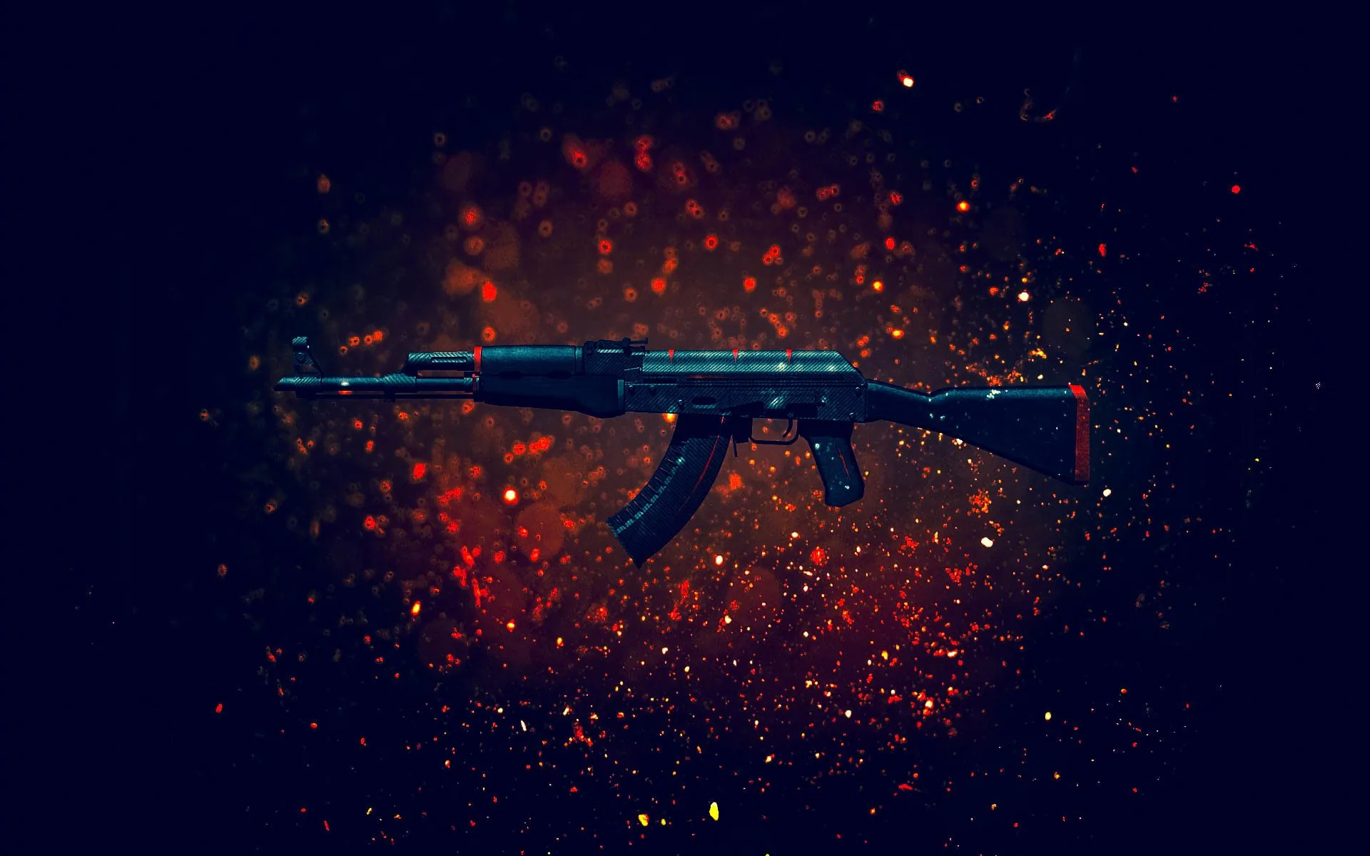 Fucile AK-47 silhouette scura, 1920x1200 Full HD+, Laptop