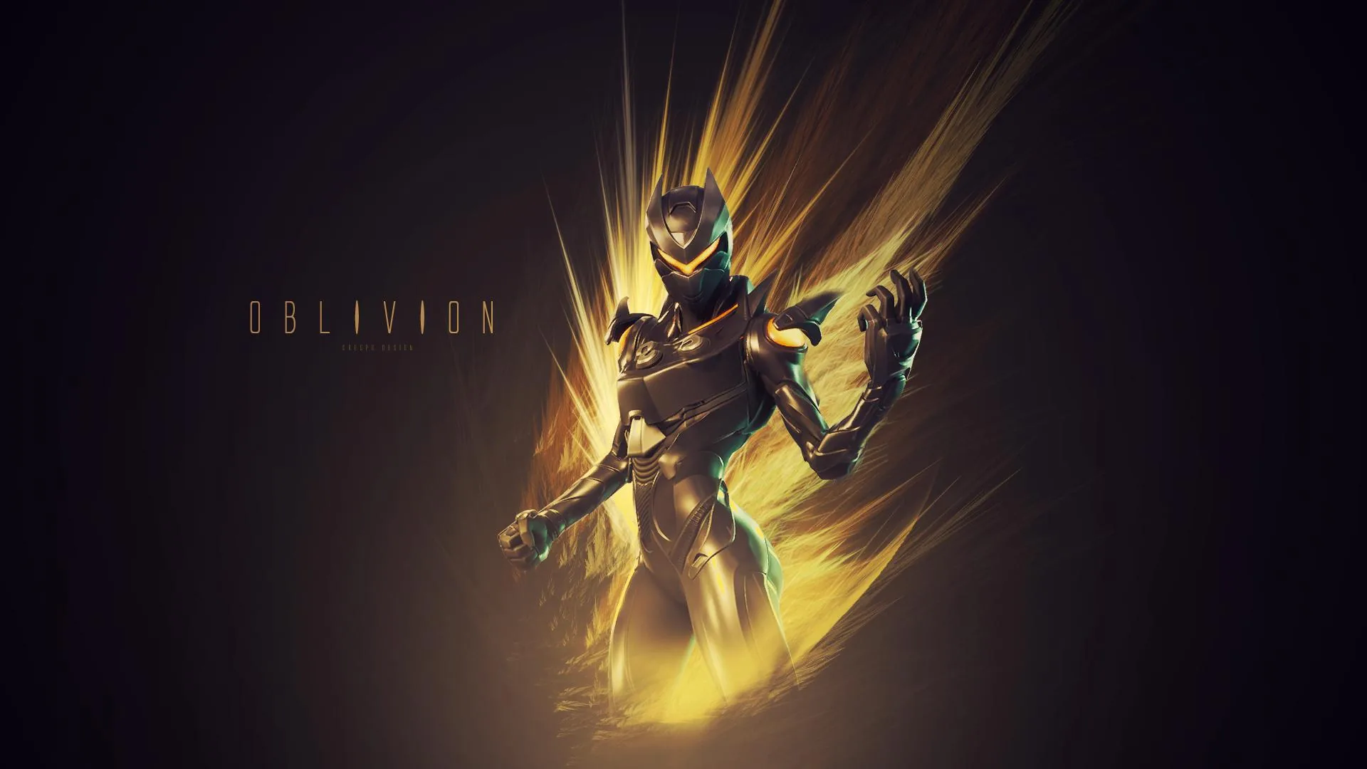 Skin Oblivion Fortnite dorata, Epic Games, 1920x1080 Full HD 1080p, PC