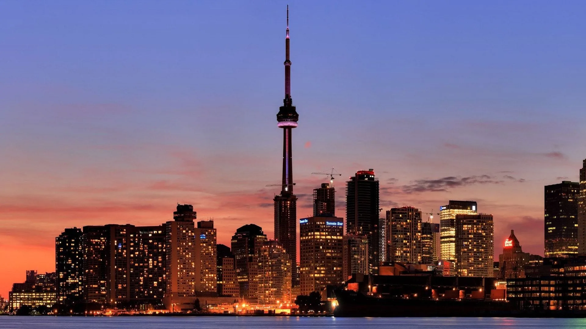Skyline di Toronto al tramonto, 1920x1080 1080p, PC Desktop