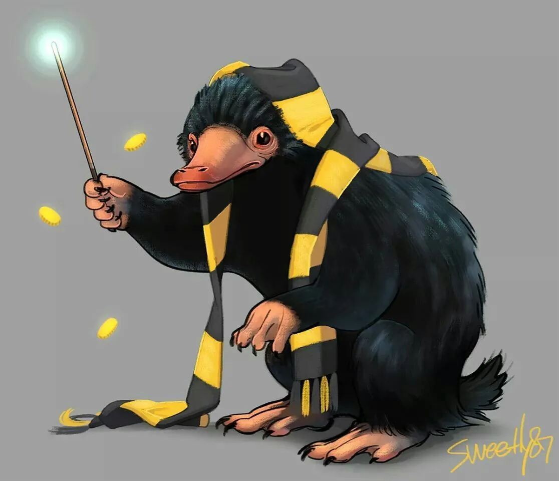 Niffler con sciarpa Hufflepuff, 1116x960 HD, PC