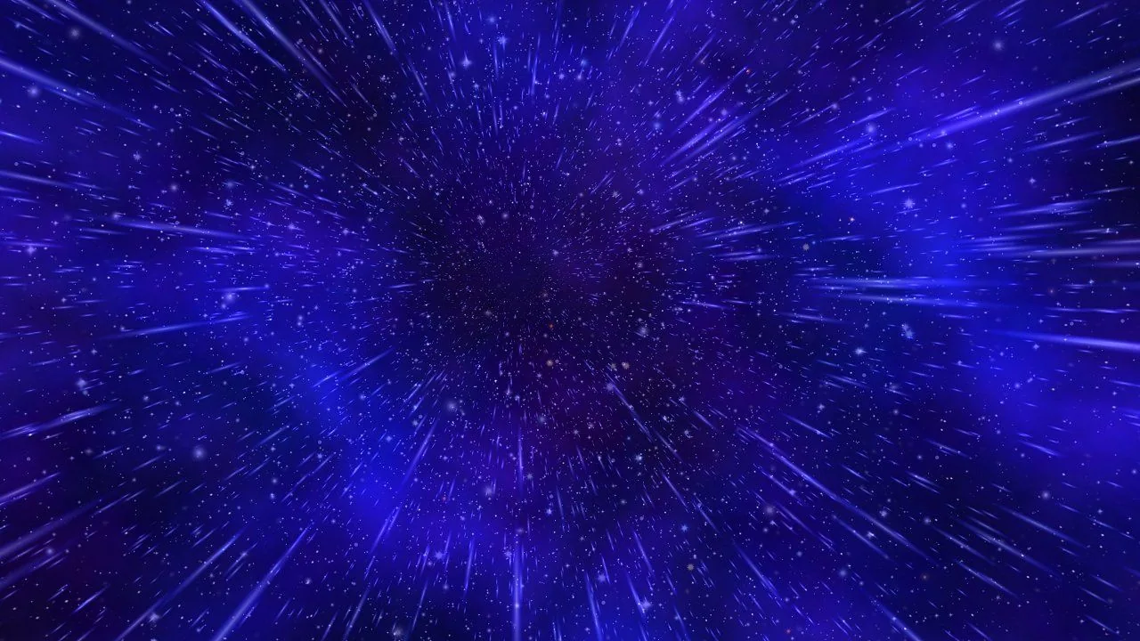 Tunnel stellare blu spazio, 1280x720 HD, Desktop