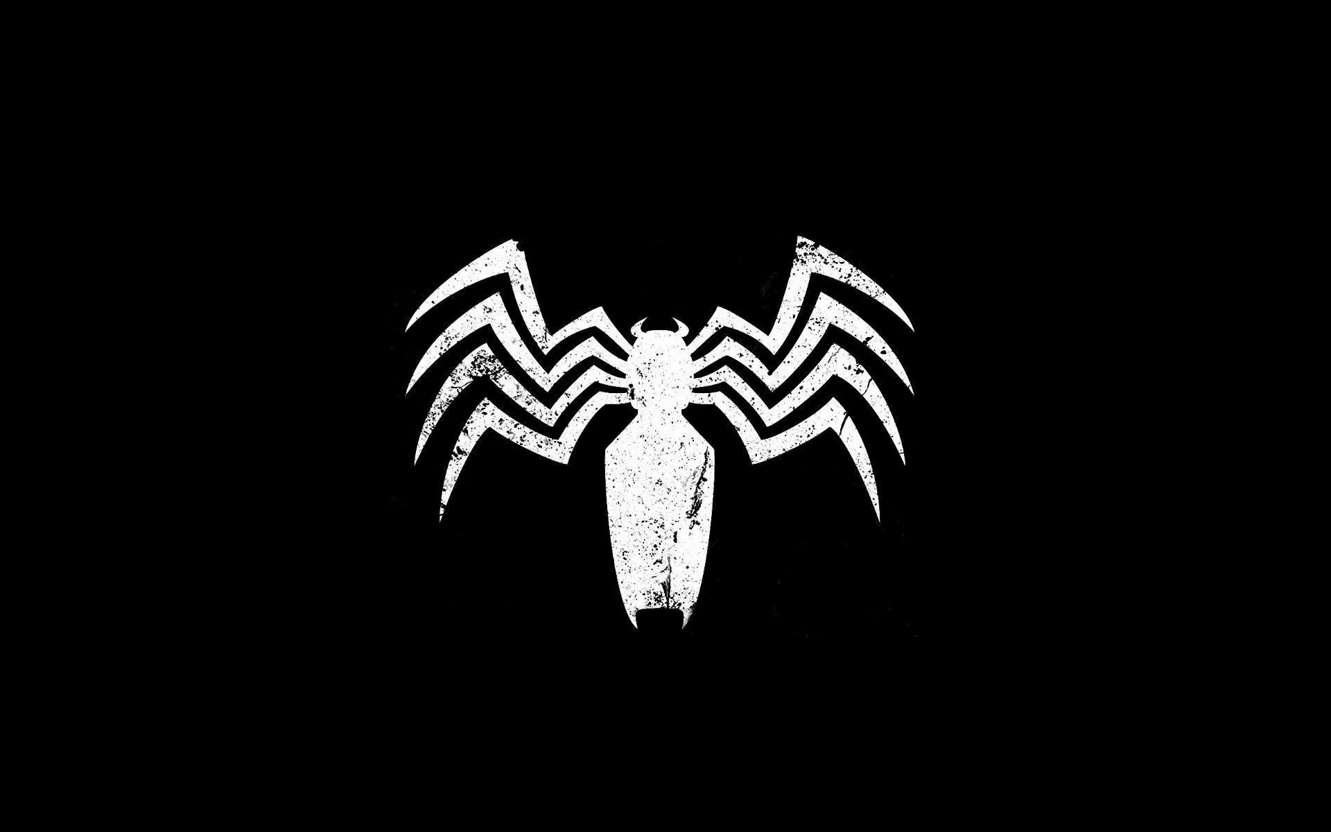 Simbolo ragno Venom bianco nero, simbionte, 1920x1200 WUXGA, PC