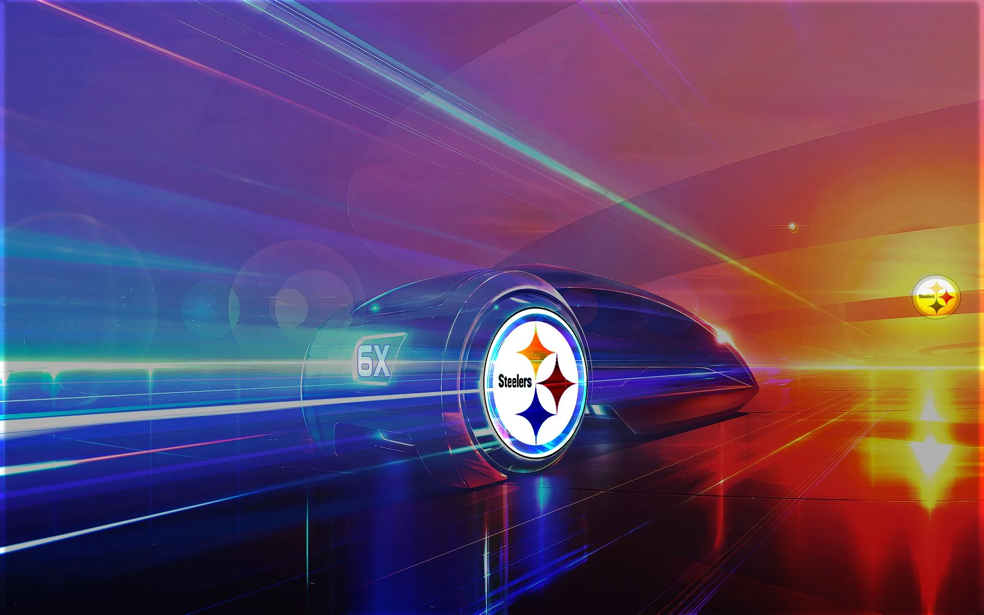Logo Steelers auto futuristica, NFL, 1920x1200 Full HD+ WUXGA, PC