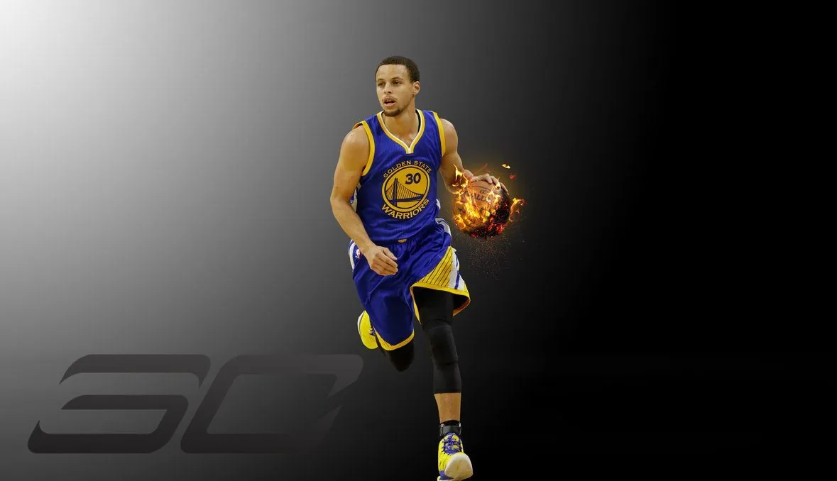 Steph Curry palleggio fuoco, Golden State Warriors, 1179x678 HD, PC