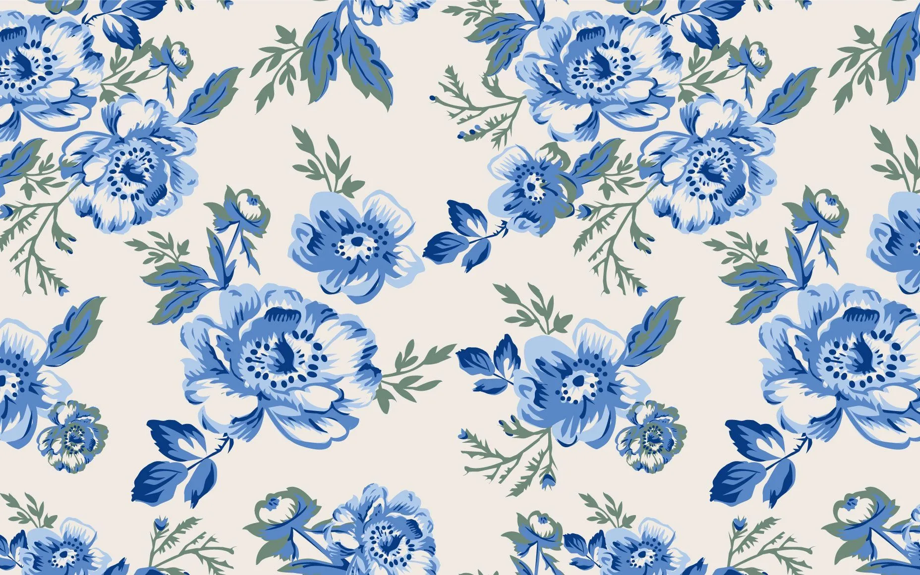 Fiori blu pattern preppy, 1856x1161 HD, Desktop