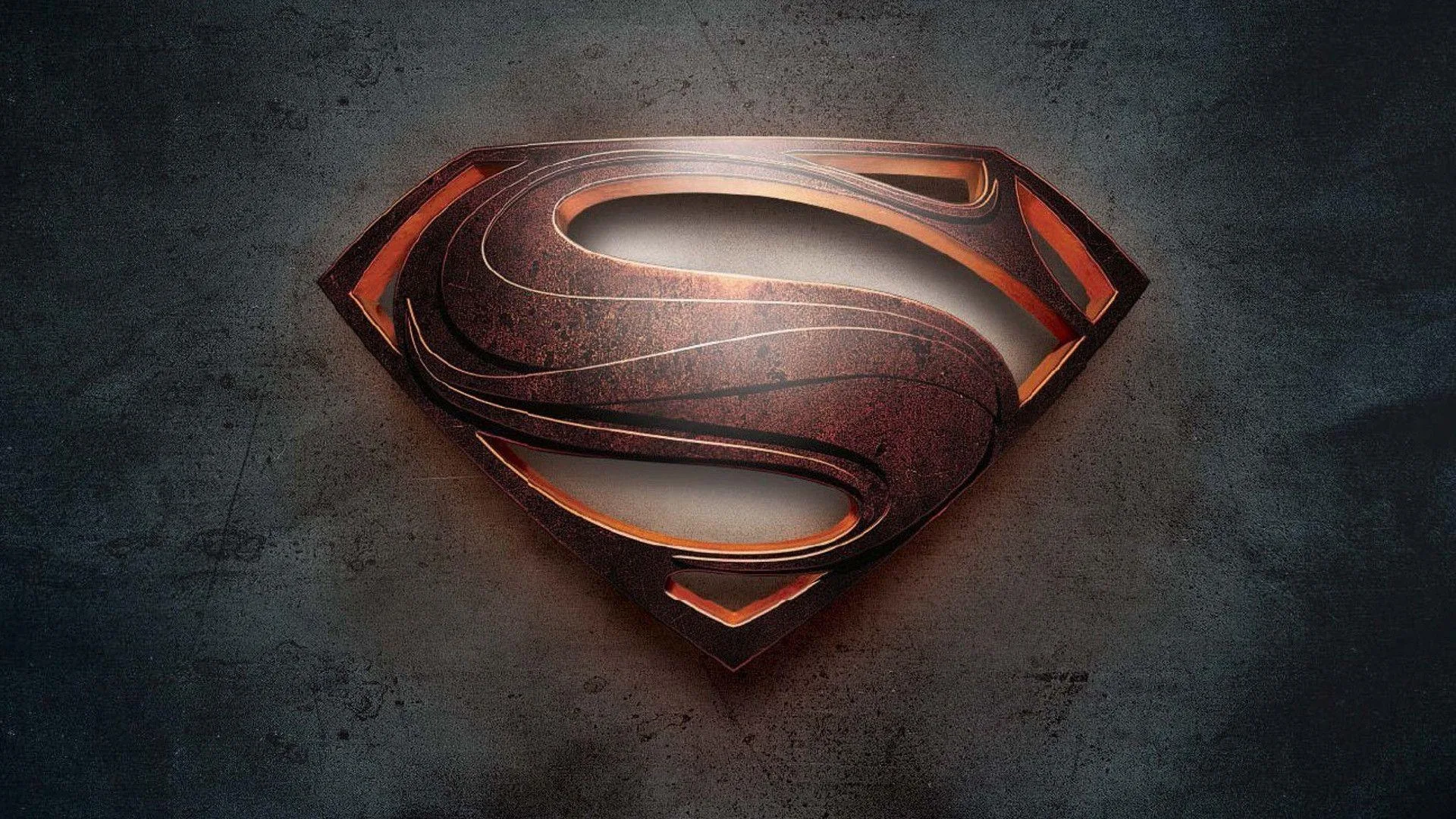 Logo Superman metallico, DC Comics, 1920x1080 1080p, Laptop