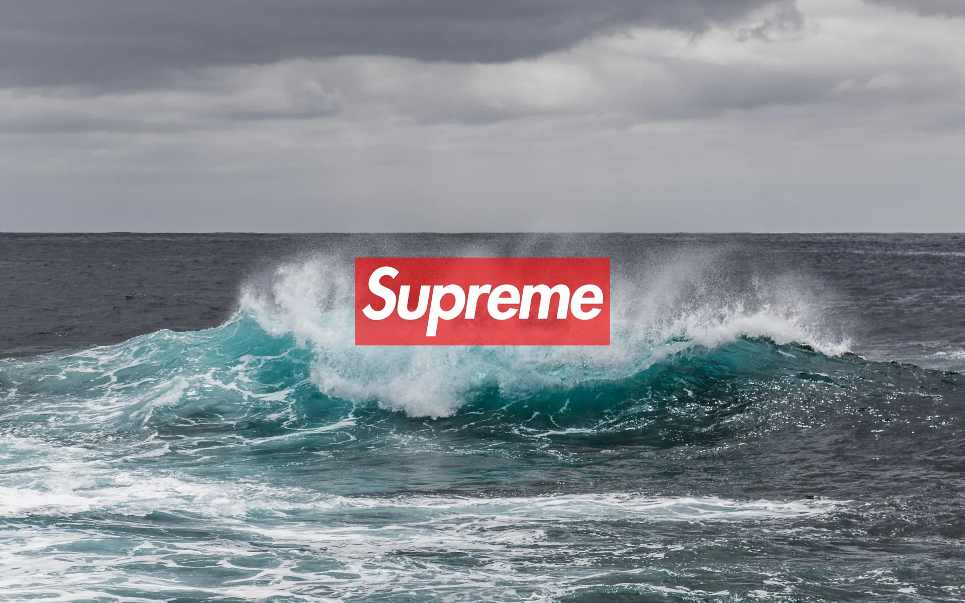 Logo Supreme onde oceano, New York, 2880x1800 2K+, Mac