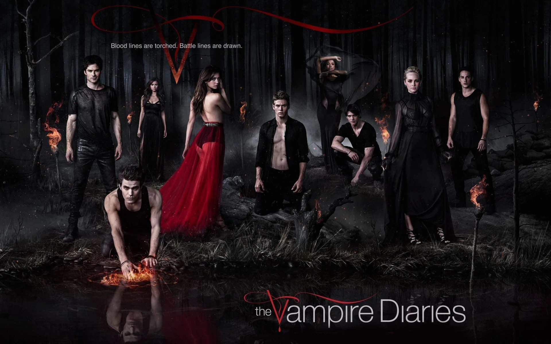 The Vampire Diaries cast poster, 2560x1600 2K+, PC