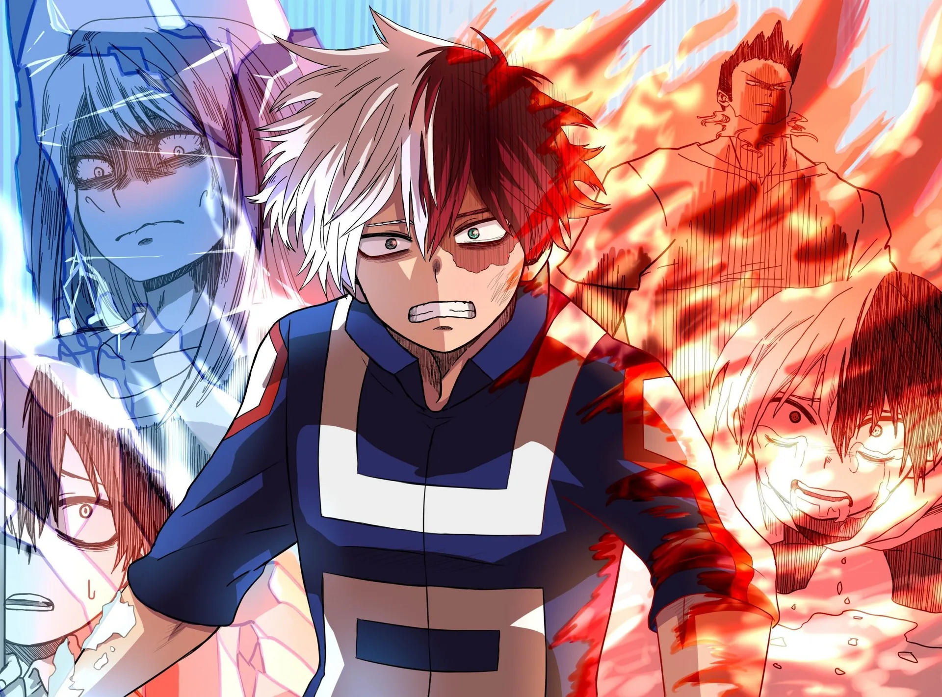 Todoroki My Hero Academia, anime shonen, 2370x1754 alta risoluzione, Desktop