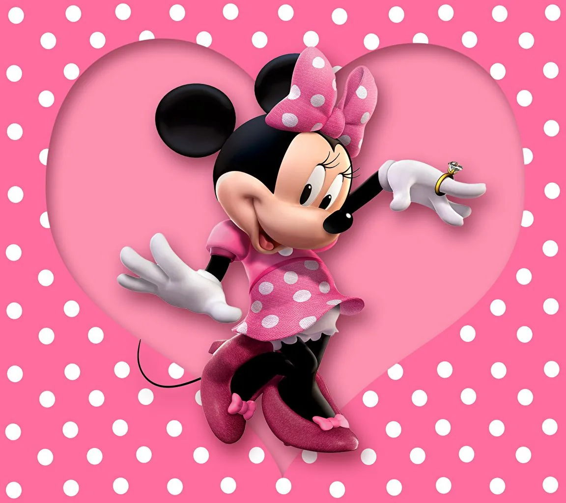Minnie Mouse cuore rosa pois, Disney, 1152x1024 HD, Laptop