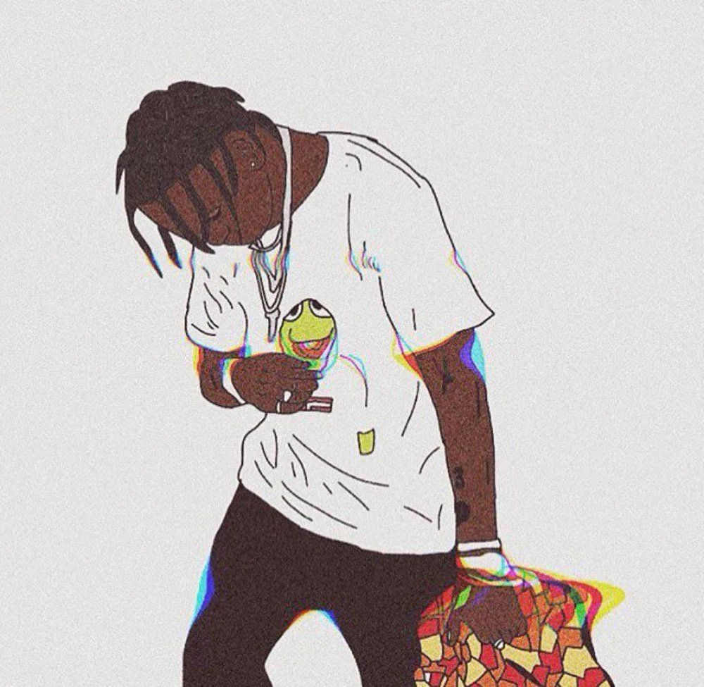 Travis Scott cartoon con skateboard, 1000x975 HD, iMac