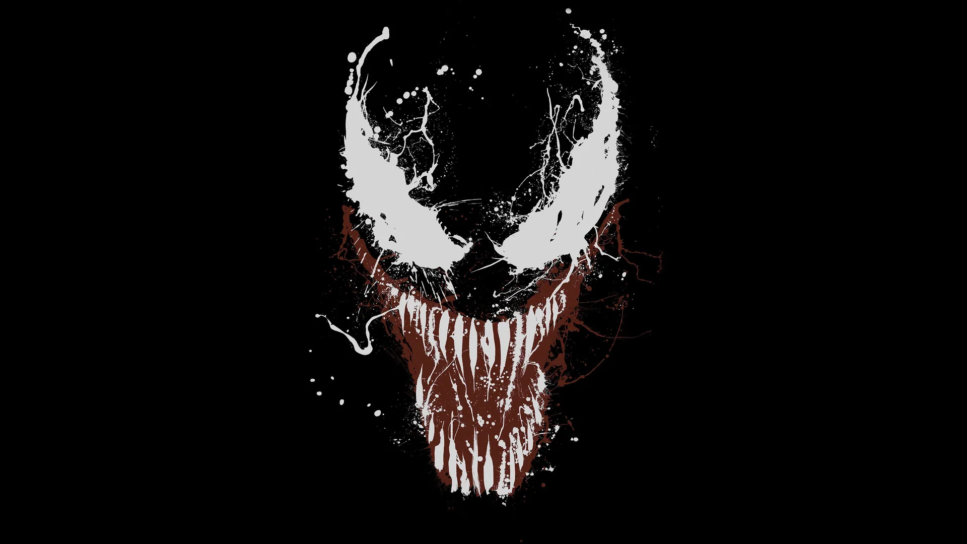 Venom faccia bianca nera, simbionte, 3840x2160 UHD, PC 4K