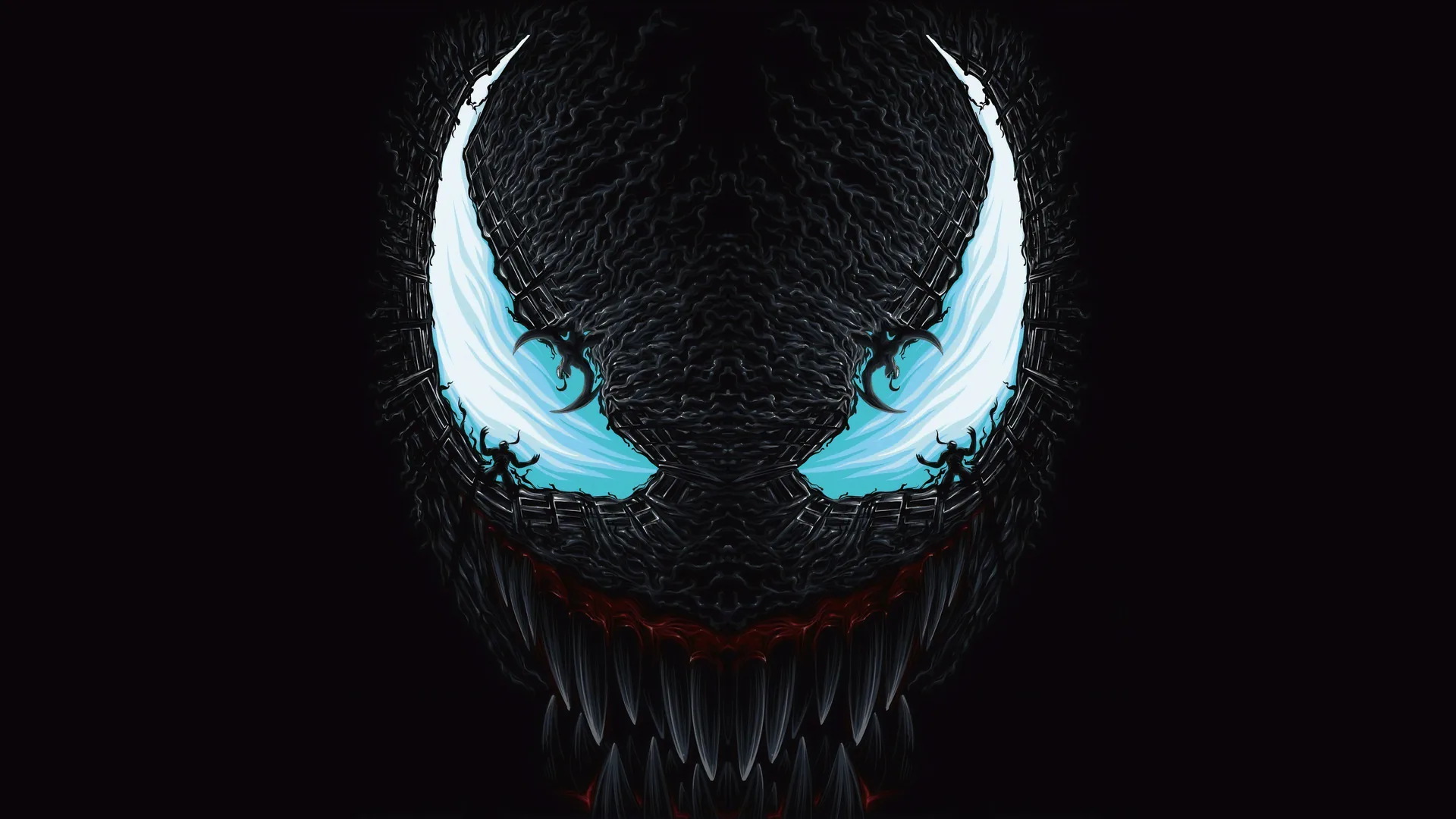 Venom occhi bianchi Marvel, simbionte, 3840x2160 4K, Desktop 4K