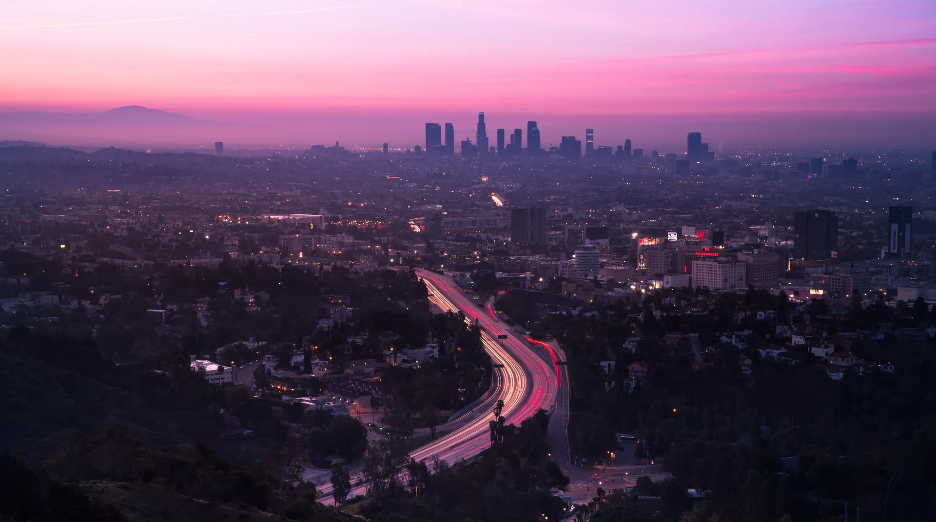 Vista aerea Los Angeles al tramonto, California, 5760x3212 4K Ultra HD, Monitor 4K