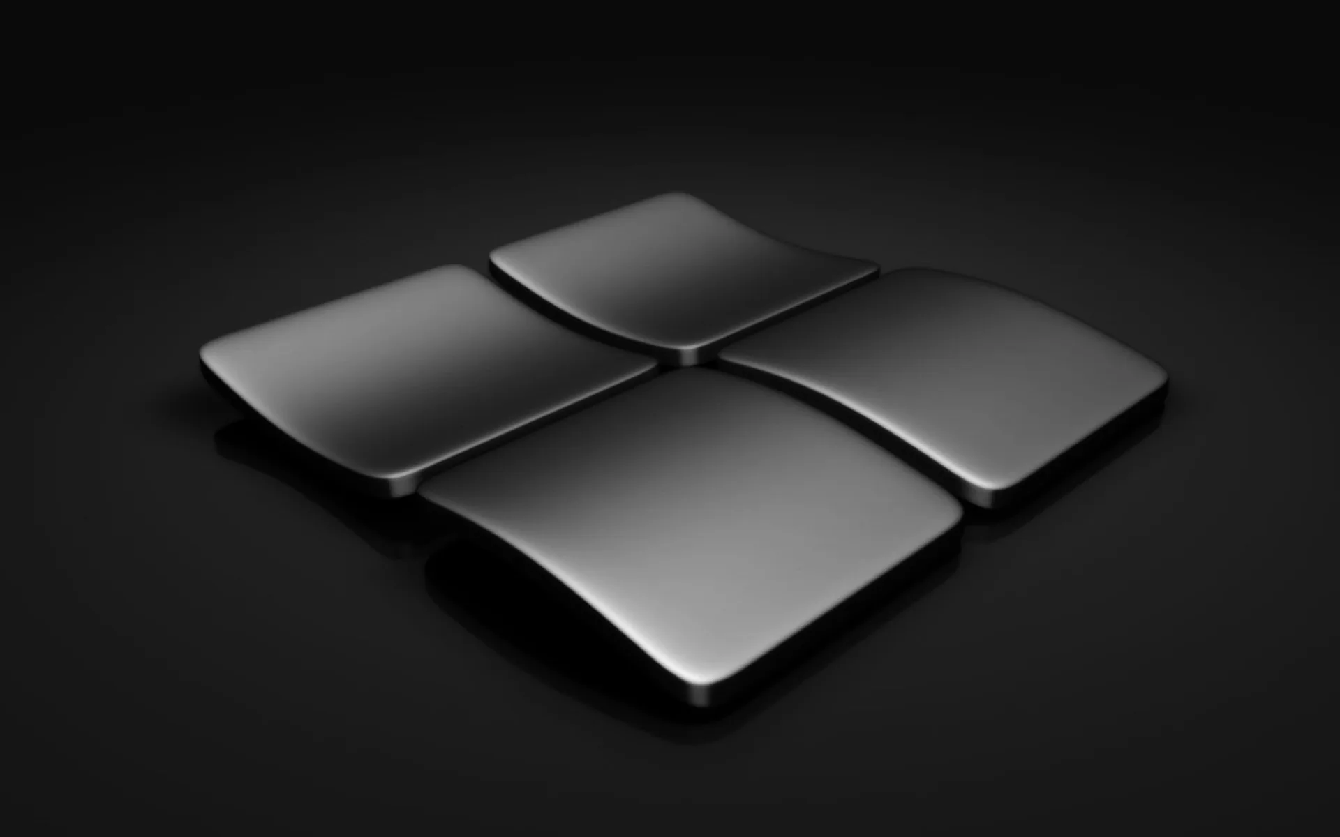 Logo Windows 3D nero, sistema operativo Microsoft, 2560x1600 2K+, PC Desktop