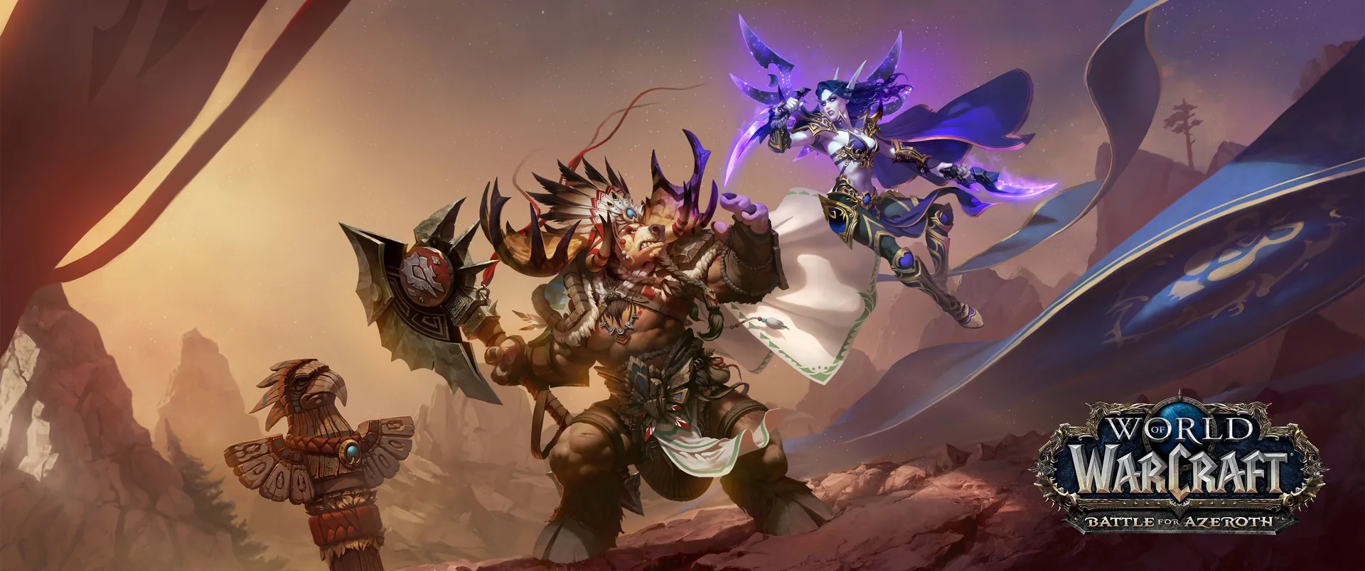 World of Warcraft Battle for Azeroth, 3440x1440 Panoramico, Dual Screen