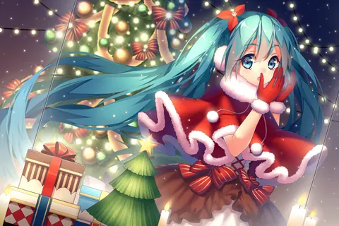 Anime kawaii di Natale
