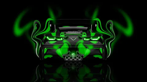 Auto verde neon