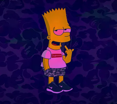 Bart Simpson in stile hood