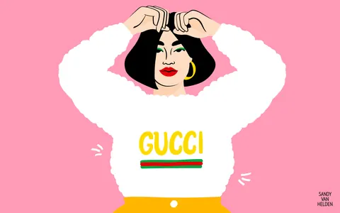 Logo Gucci rosa