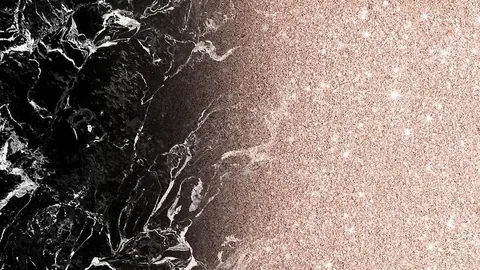 Marmo nero e oro rosa