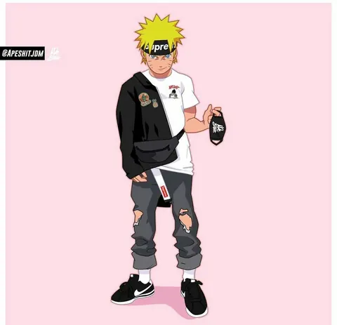Shikamaru con Supreme e Nike