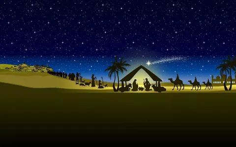 Silhouette del presepe