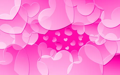 Cuori rosa ombré