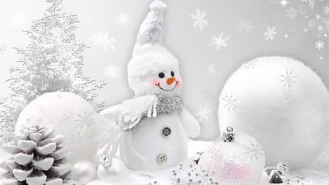 Pupazzi di neve in campagna